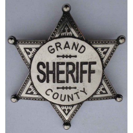 BROCHE ETOILE SHERIFF GRAND COUNTY