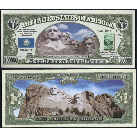 US DOLLAR COLLECTOR MONT RUSHMORE