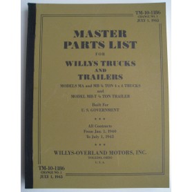JEEP WILLYS MB-FORD MASTER PARTS LIST