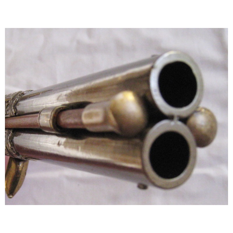 Déco Murale Denix Pistolet à Silex 2 Canons Rotatifs - XVIIIe France - Ref.1305