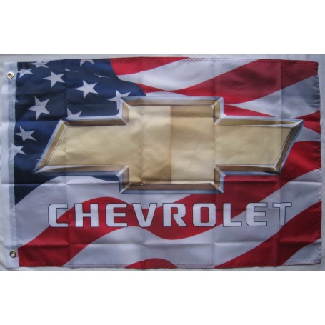 DRAPEAU USA CHEVROLET 150 X 90CM