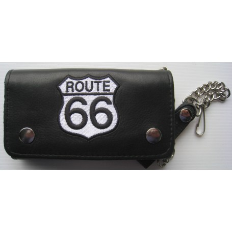 PORTE FEUILLE AVEC CHAINE ROUTE 66