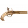 PISTOLET A SILEX 2 CANONS ROTATIF FRANCE XVIII