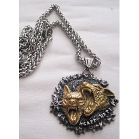 PENDENTIF INOX LOUP