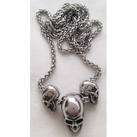 PENDENTIF INOX 3 SKULL