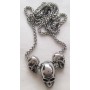 PENDENTIF INOX 3 SKULL