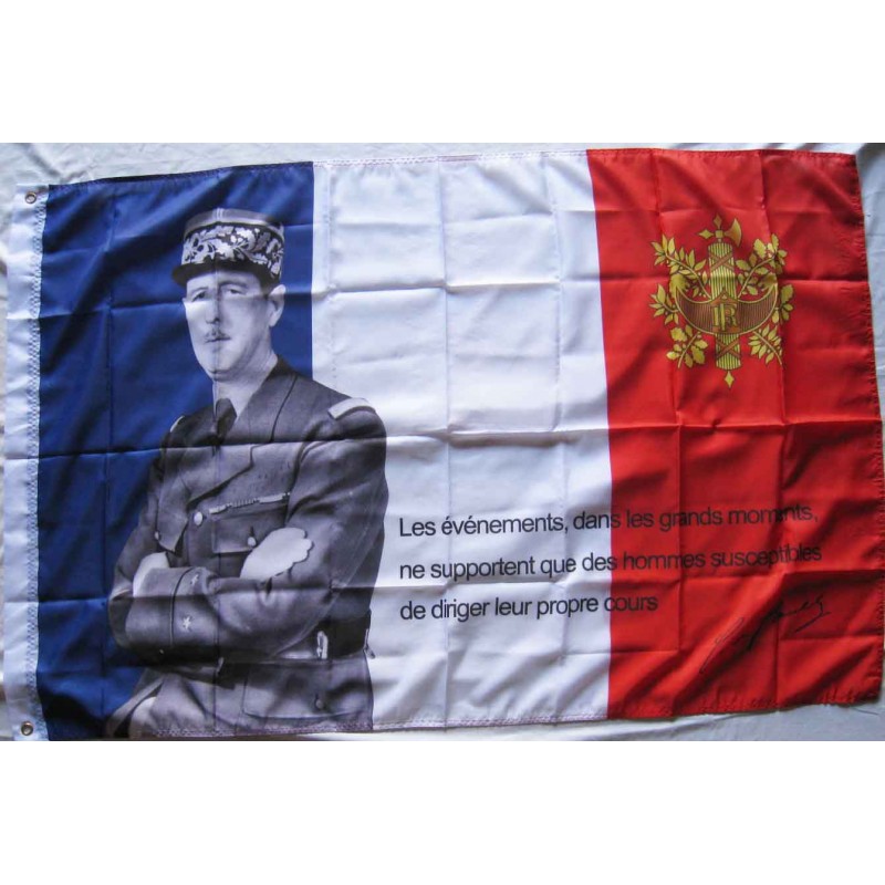 Drapeau CHARLES DE GAULLE/FRANCE LIBRE