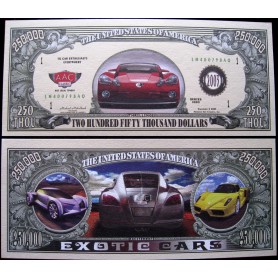 US DOLLAR COLLECTOR  EXOTIC CARS