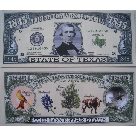 US DOLLAR COLLECTOR - STATE OF TEXAS -