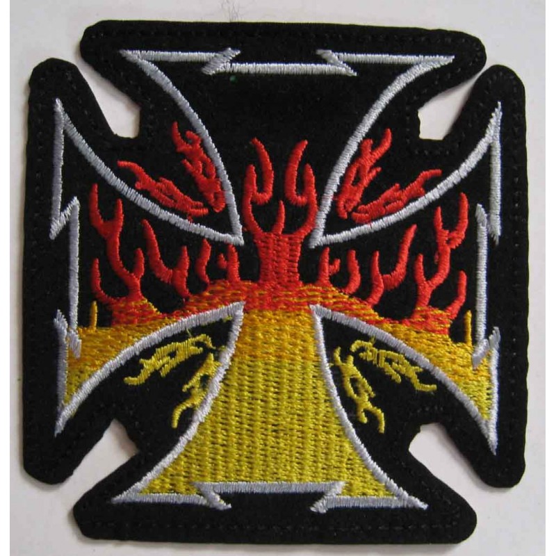 PATCH IRON CROSS FLAMME