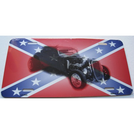 PLAQUE AUTO USA REBEL HOT ROD